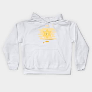 Star fruit Carambola in a splash of juice Kids Hoodie